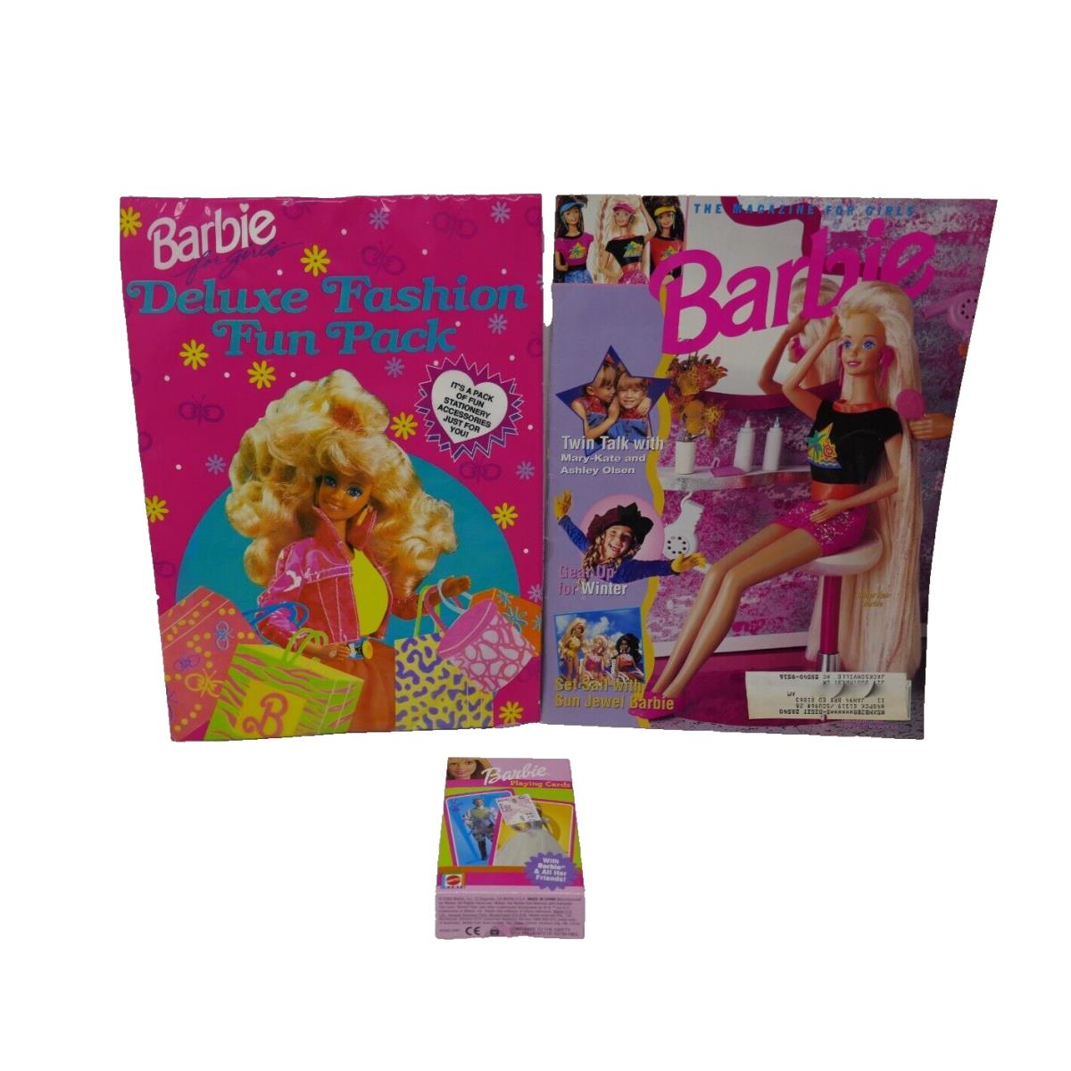 Mattel 1991 Barbie Deluxe Fashion Fun Pack Playing Cards