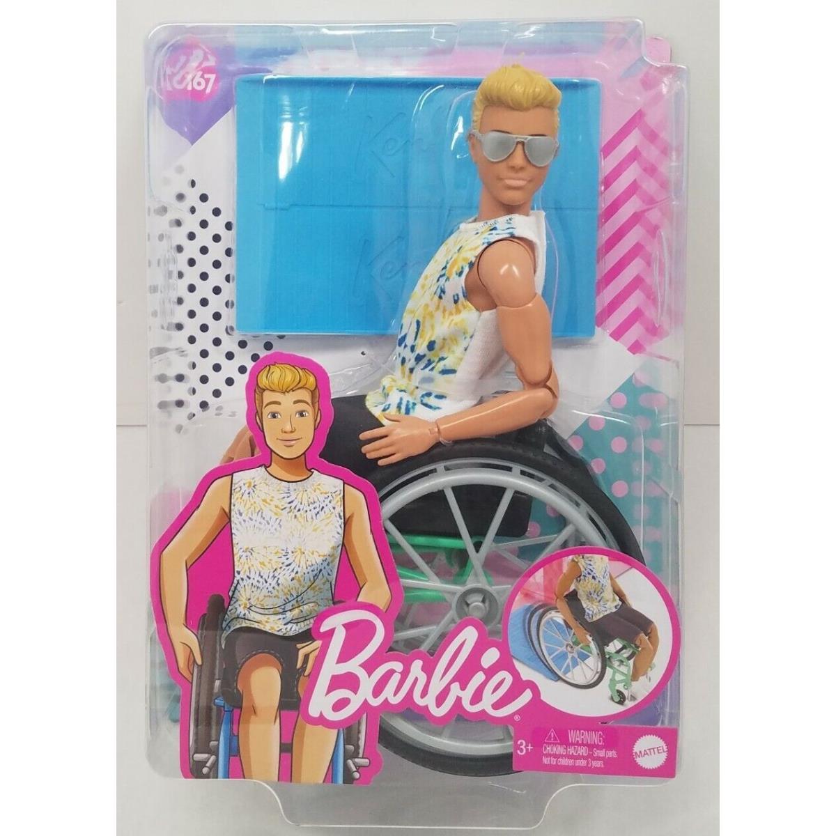 2020 Barbie Made To Move Ken Doll Wheelchair Articulated Fashionistas 167 GWX93