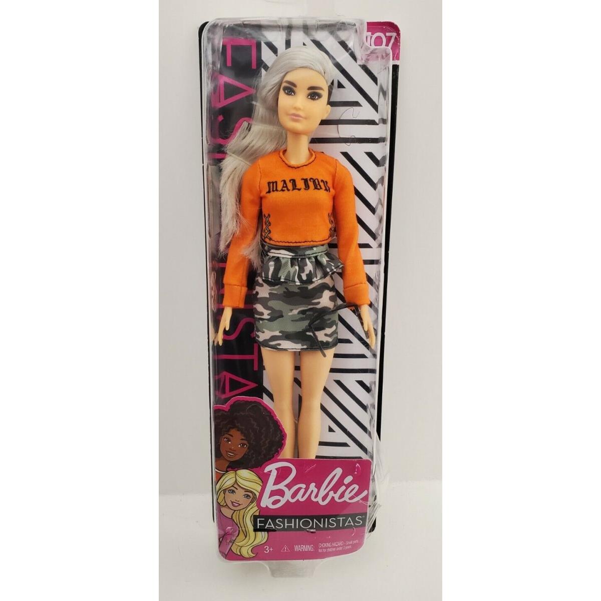 Mattel Barbie Doll Fashionistas 107 Malibu Platinum Blonde Side Shave Head