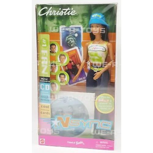 Barbie Exclusive Nsync 1 Fan Christie Doll 2000 Mattel 50535 w/ CD Cards Nrfb