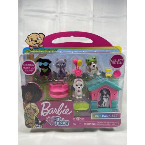 Barbie 11 Piece Pets Play Set Pet Park Set