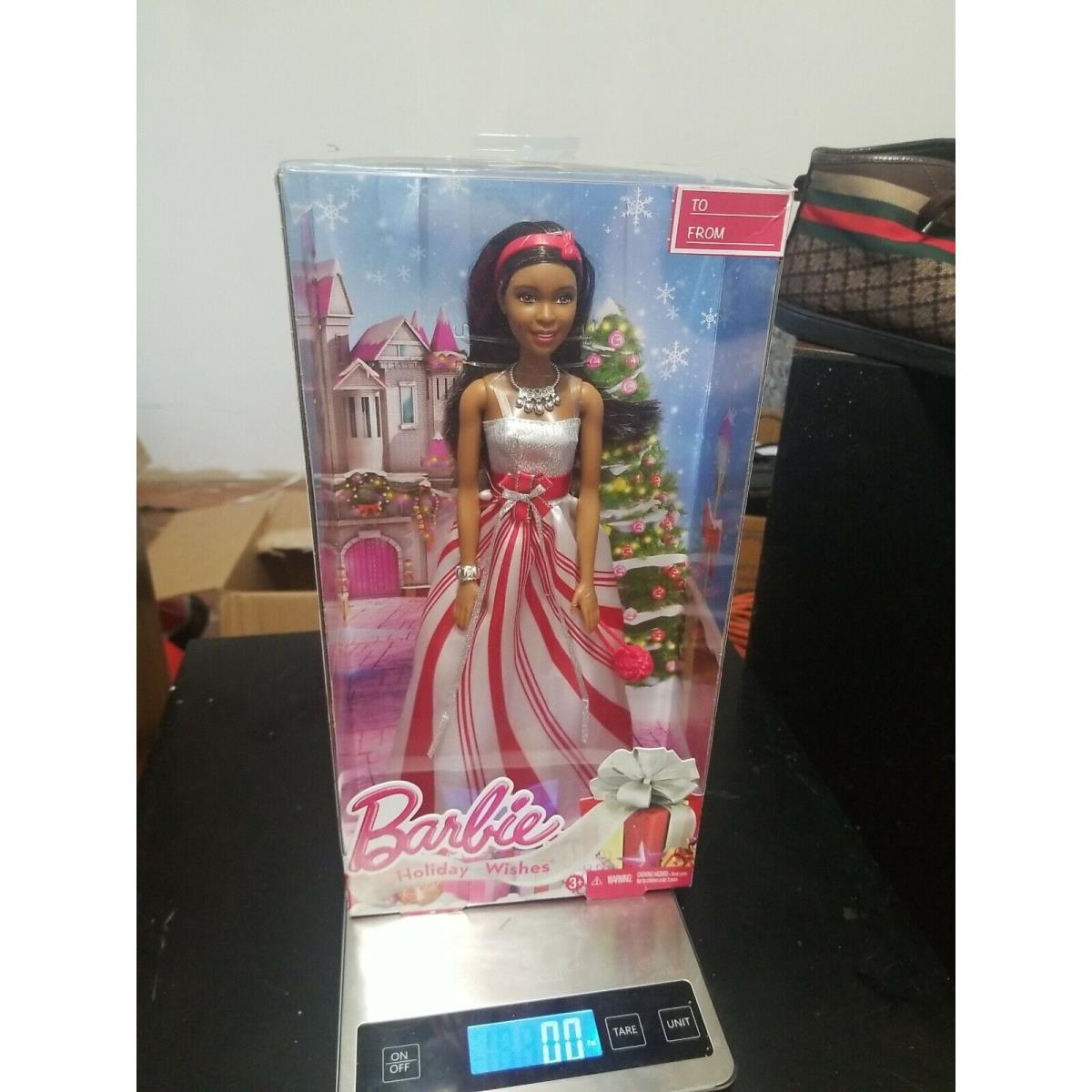 2015 Rare Holiday Wishes African American Nikki Barbie Peppermint