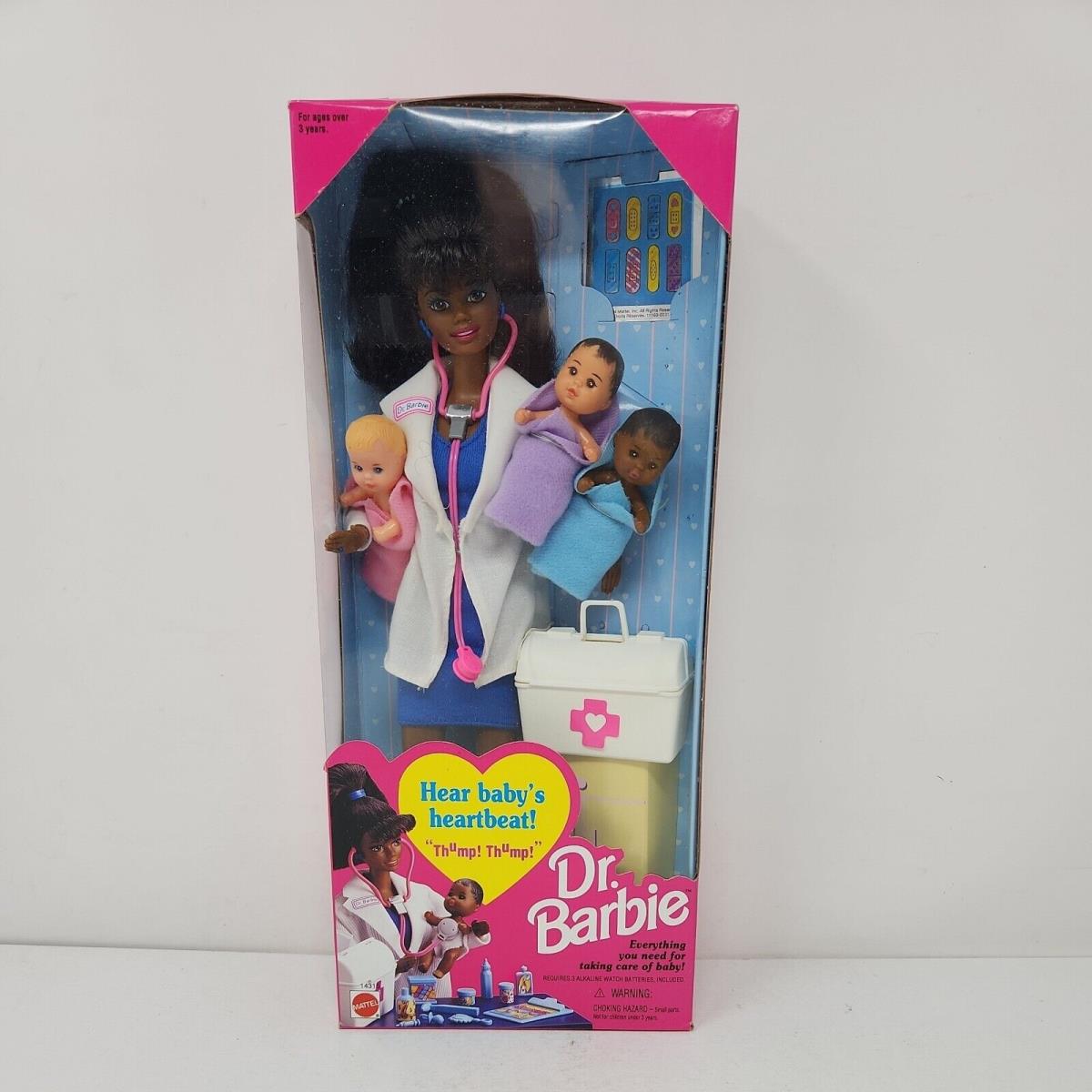 Dr. Barbie-african American-3 Babies-Triplets-1995 Mattel/career Barbie