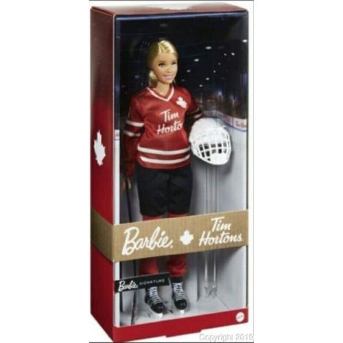 Tim Hortons Hockey Player Blonde Barbie GHT51 IN Stock Now