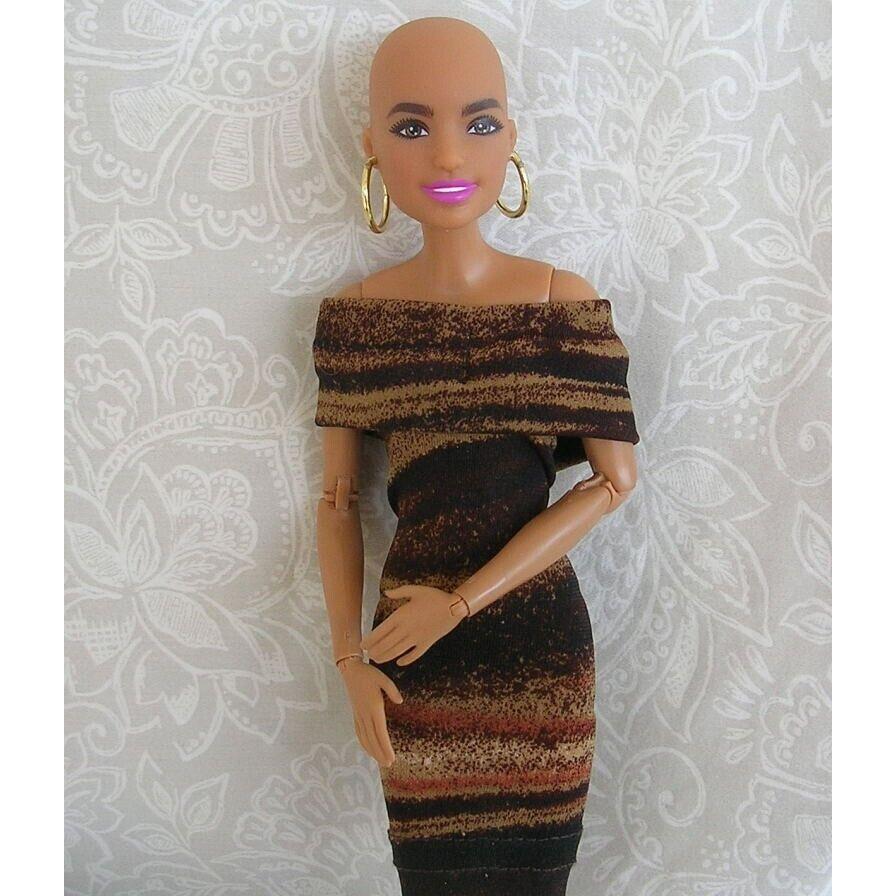 Bald Barbie AA Fashionistas 150 Hybrid Doll with Made to Move Articulated Body