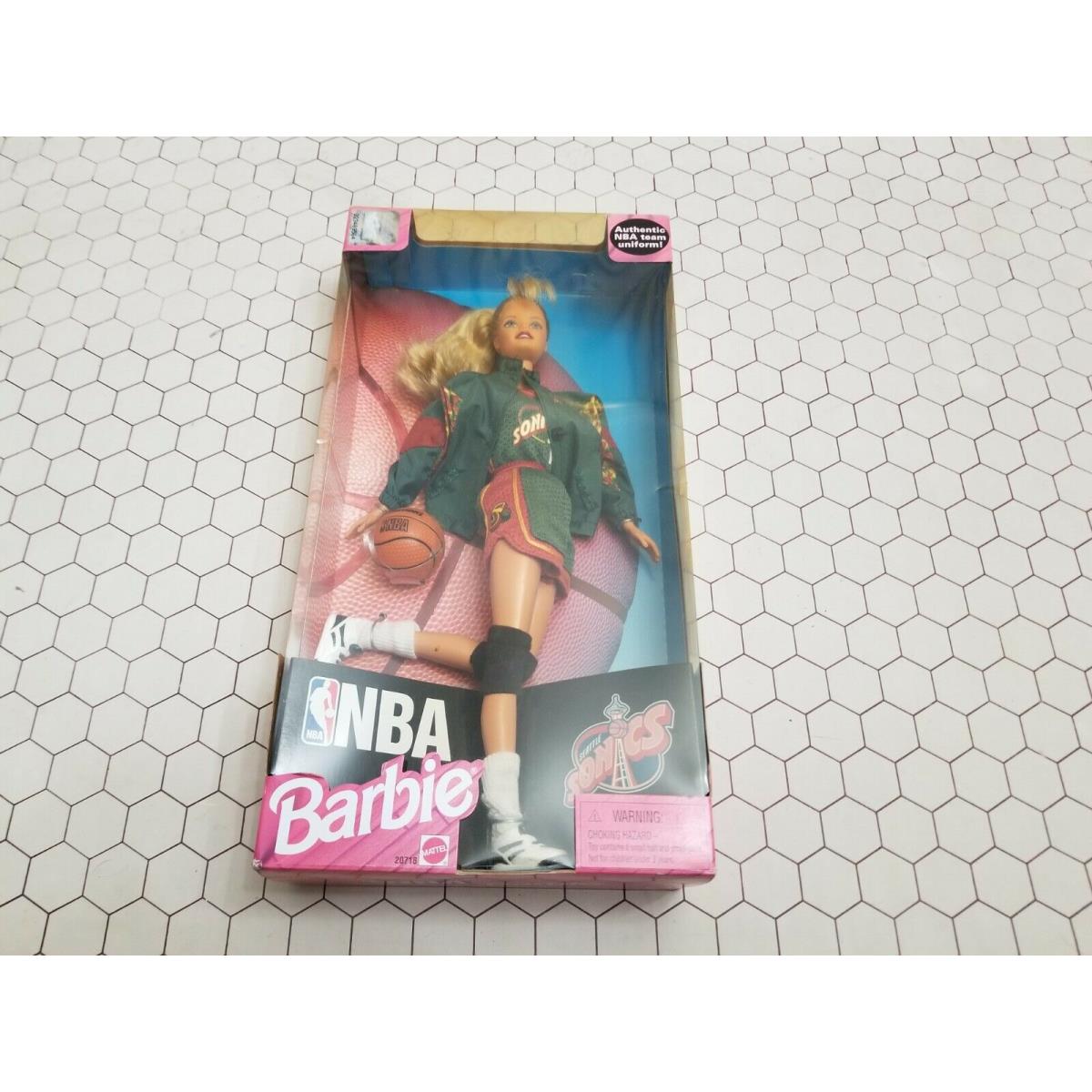 Nba Barbie Doll Seattle Sonics Mattel 20718