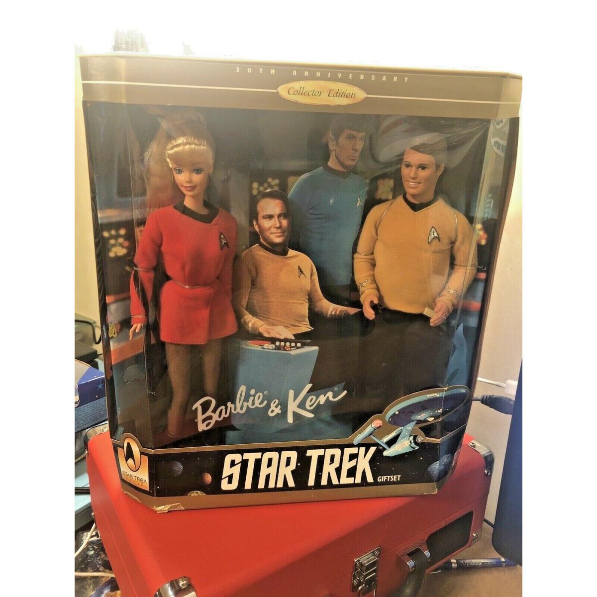 Retired Barbie Ken Mattel Dolls Uss Enterprise Spock Gift Set