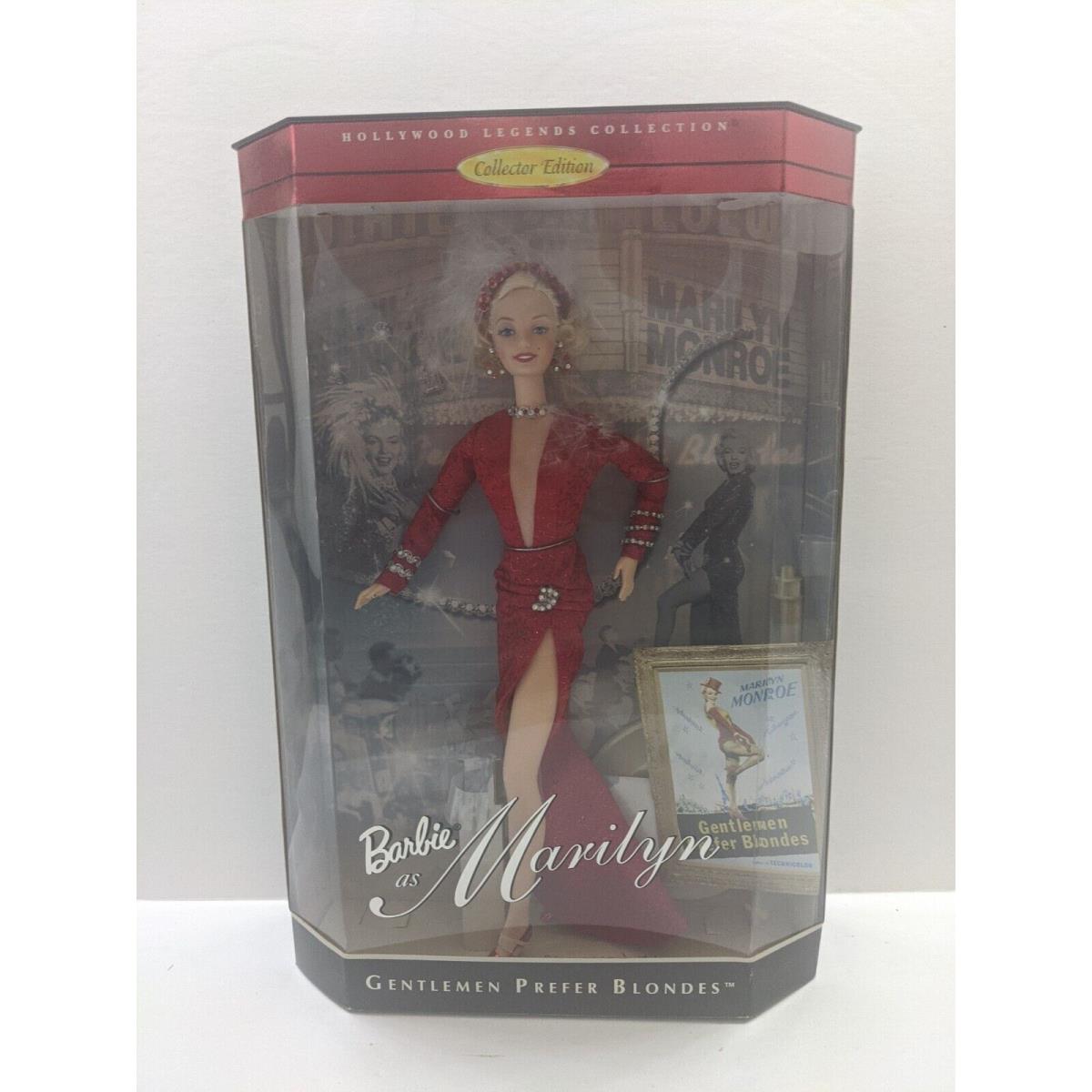 Barbie Doll AS Marilyn Gentlemen Prefer Blondes IN Red Dress Mattel 17452