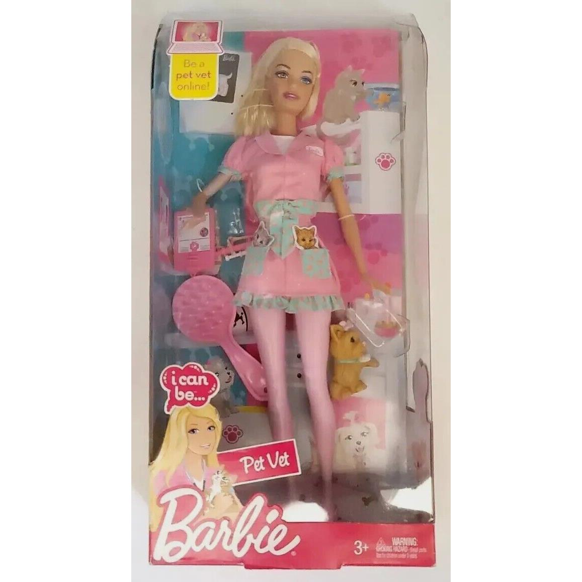 Barbie I Can Be A Pet Vet 2009 Veterinian Dr w/ Dog R4228 Mattel Doll Box