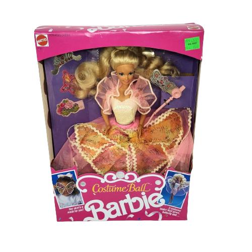 Vintage 1990 Mattel Costume Ball Barbie Doll 7123 Box Nos