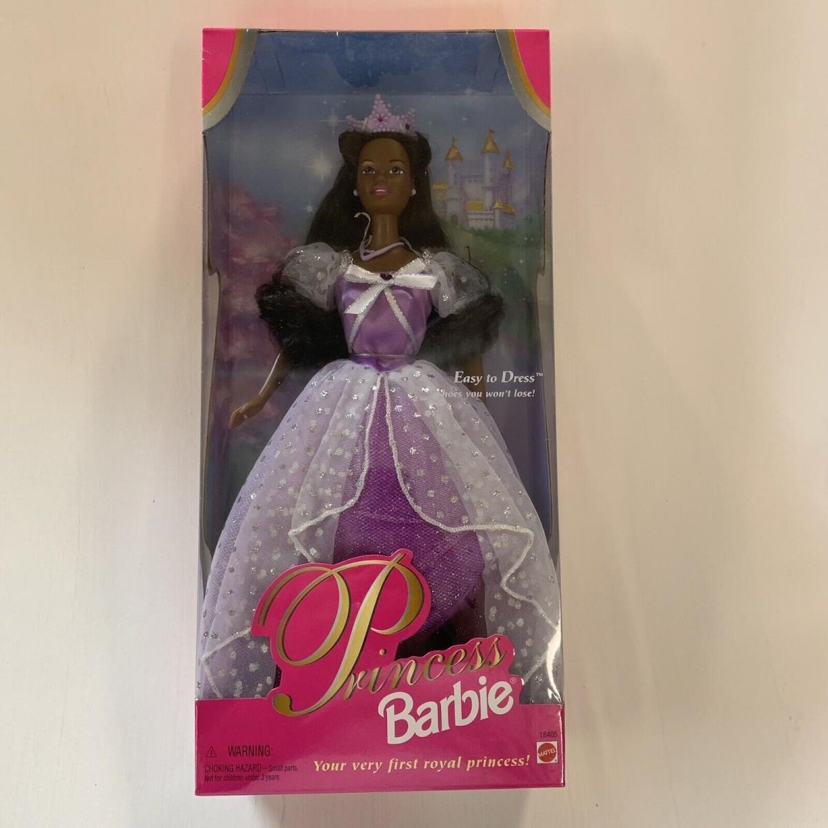 Barbie Easy to Dress Princess Doll African American Pink Dress 1999 Mattel 23475