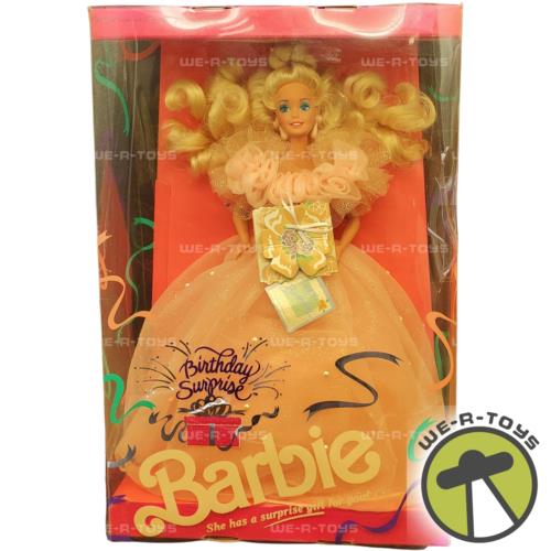 Barbie Birthday Surprise Doll She Has a Surprise For You 1991 Mattel 3679 Nrfb