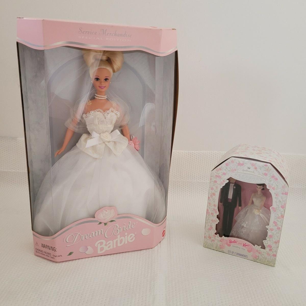 Vtg Dream Bride Barbie Doll Service Merchandise 1996 Mattel Hallmark Barbie Ken