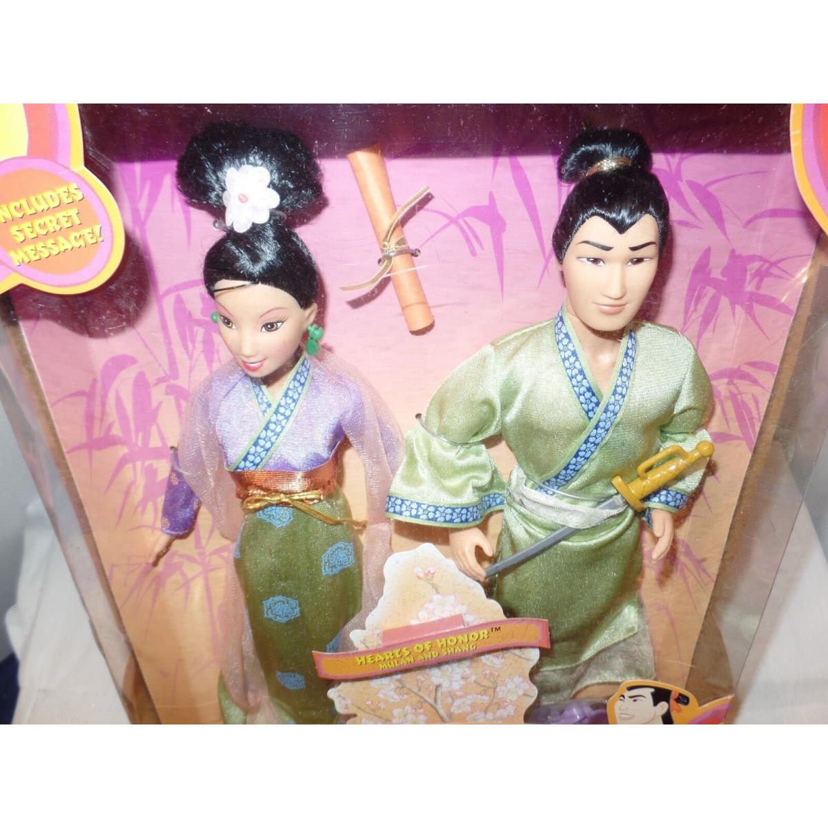 Set 2 Disney Mulan Shang Barbie Dolls Hearts OF Honor Set Mattel 19019