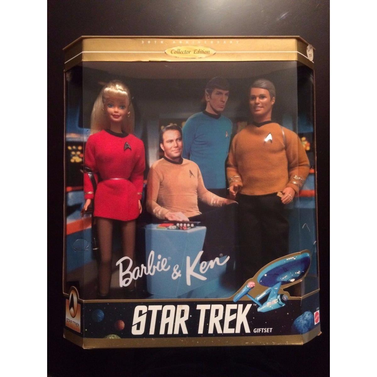 Star Trek Barbie Ken Dolls Giftset 30th Anniversary Ed Mattel