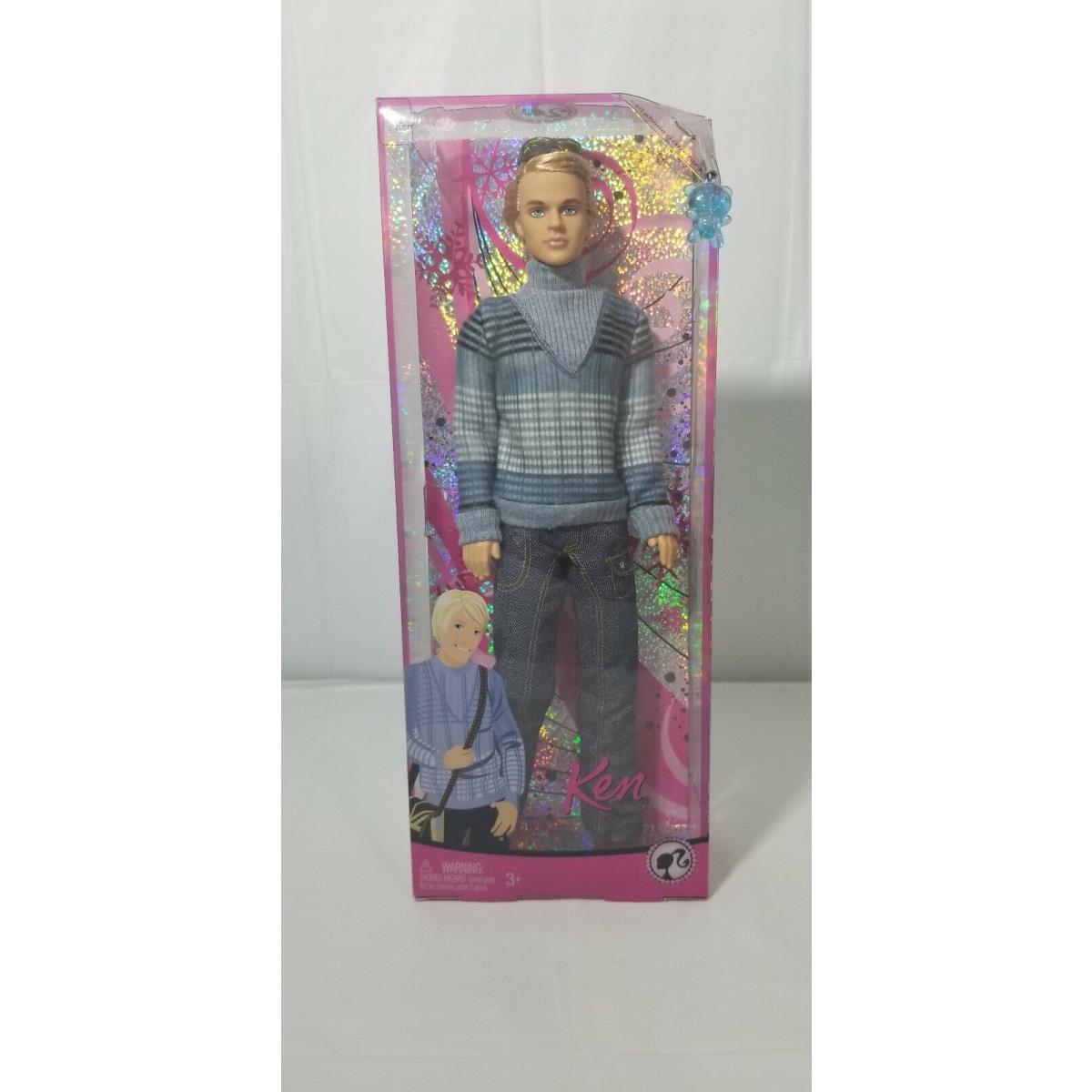 Year 2008 Barbie Fashion Fever 12 Inch Doll Ken M9330 in Blue Turtleneck Sweater