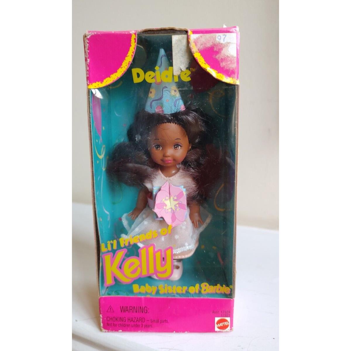 1996 AA Deidre Barbie Li`l Friends of Kelly Nrfb 17323 17324 Birthday