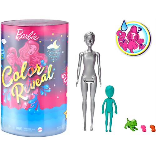 Barbie Color Reveal Set with 50+ Surprises Including 2 Dolls 3 Pets Girls Toy