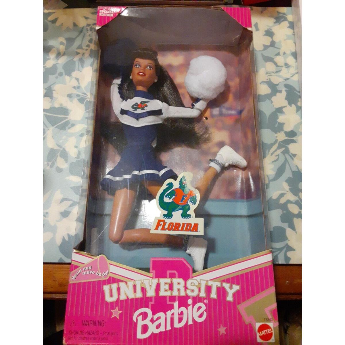 University Of Florida Gator Barbie Cheerleading African American 1996 Mattel