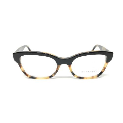 Burberry Eyeglasses BE 2257 3649 Top Black ON Havana W/ Demo Lens 51 MM