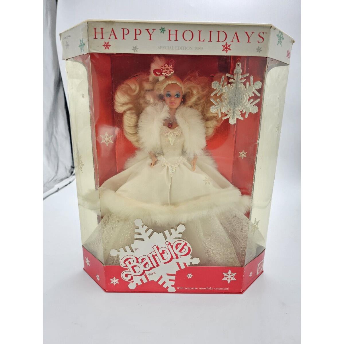 Collectible 1989 Mattel Happy Holidays Barbie Special Edition Second In Series