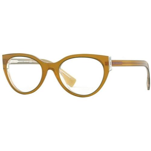 Burberry Eyeglasses BE 2289 3775 Top Opal Yellow ON Trans W/ Demo Lens 53 MM