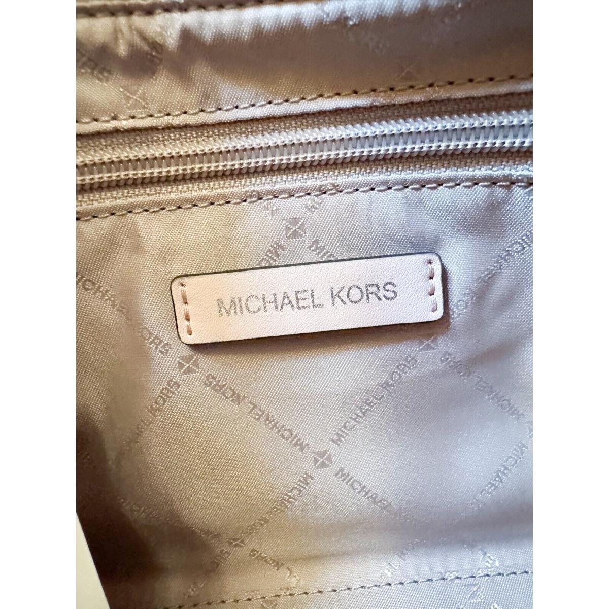 Michael Kors Rose Top Handle Messenger Crossbody Vanilla MK Blush Pink –  Gaby's Bags