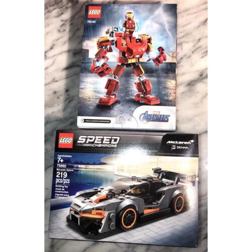 Lego 2 Toy Gift 75892 Mclaren Senna Speed + Marvel Avenger