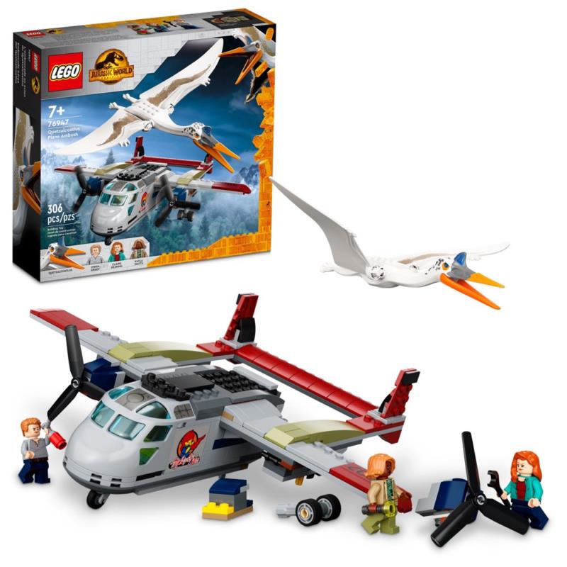 Lego Jurassic World Quetzalcoatlus Plane Ambush 76947 Building Set 306 Pieces