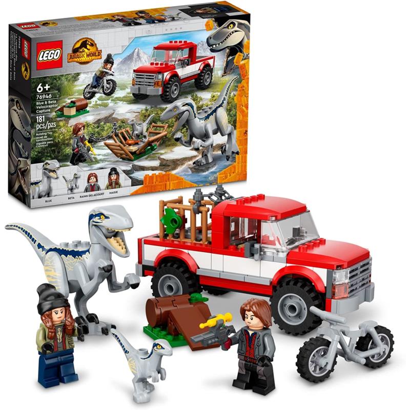 Lego Jurassic World Blue and Beta Velociraptor Capture 76946 Building Toy Set