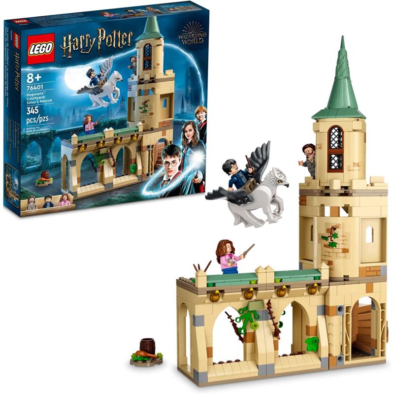 Lego Harry Potter Hogwarts Courtyard: Sirius`s Rescue 76401 Castle Tower Toy Set