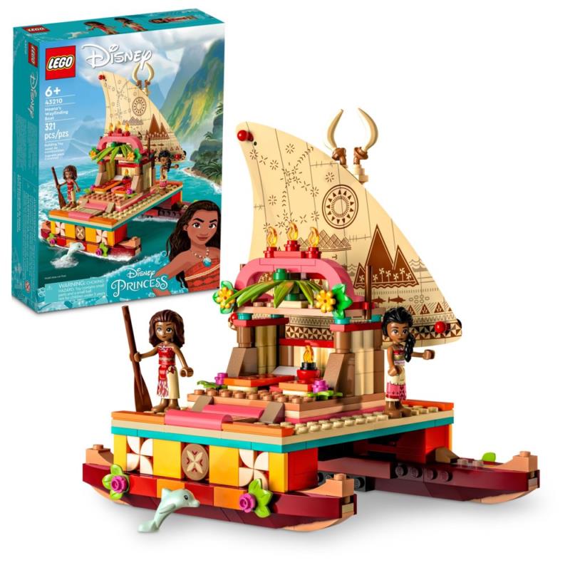 Lego Disney Princess Moana`s Wayfinding Boat Toy 43210 Building Set 321 Pieces