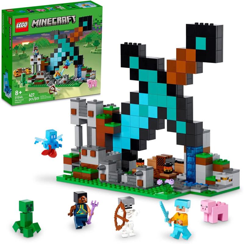 Lego Minecraft The Sword Outpost 21244 Building Toy Set 427 Pieces Gift