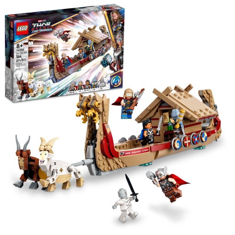 Lego Marvel The Goat Boat 76208 Buildable Thor Set with Ship 564 Pieces Gift