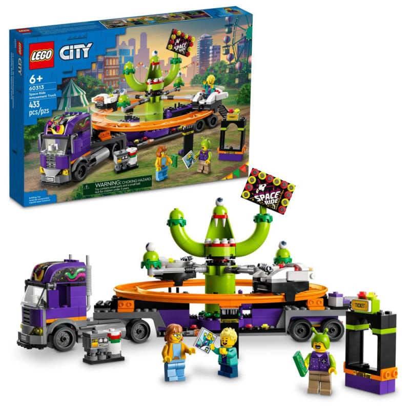 Lego City Space Ride Amusement Truck Toy 60813 Building Set 433 Pieces Gift