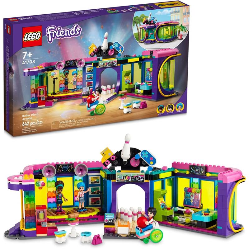 Lego Friends Roller Disco Arcade 41708 with Bowling Game Andrea Mini-doll