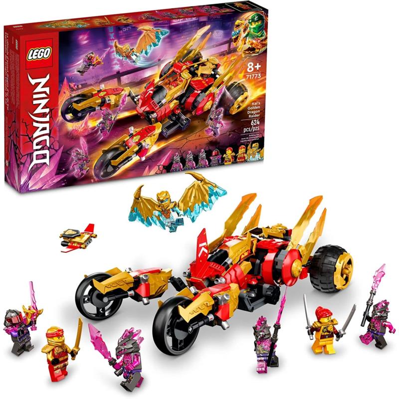 Lego Ninjago Kai s Golden Dragon Raider Multi-terrain Car Toy 71773 Building Set