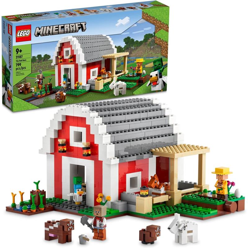 Lego Minecraft The Red Barn 21187 Building Toy Set 799 Pieces Gift