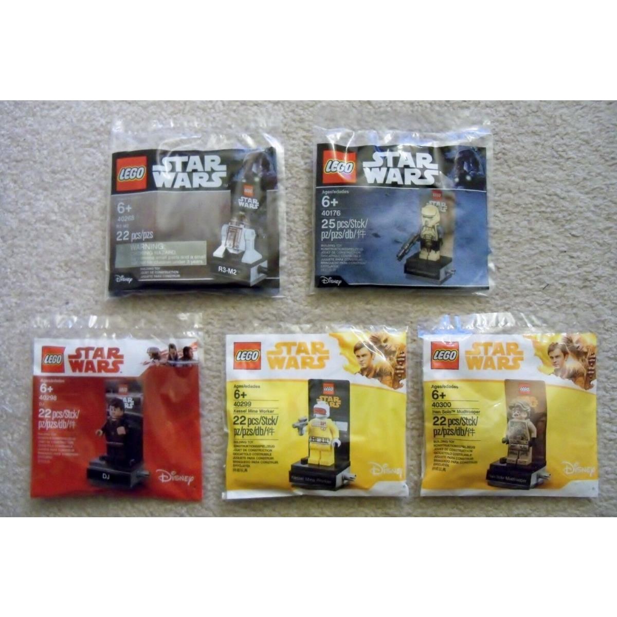 Lego Star Wars - Rare - Set Of 5 - 40176 40268 40298 40299 40300 Han Solo