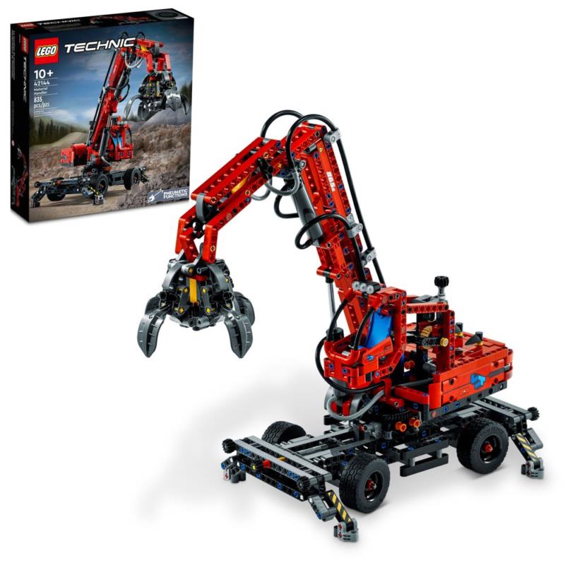 Lego Technic Material Handler 42144 Building Set Mechanical Model Crane Toy