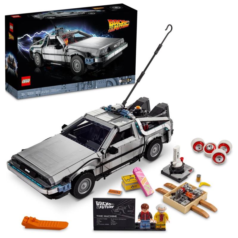 Lego Icons Back to The Future Time Machine 10300 Model Car Building Kit Gift