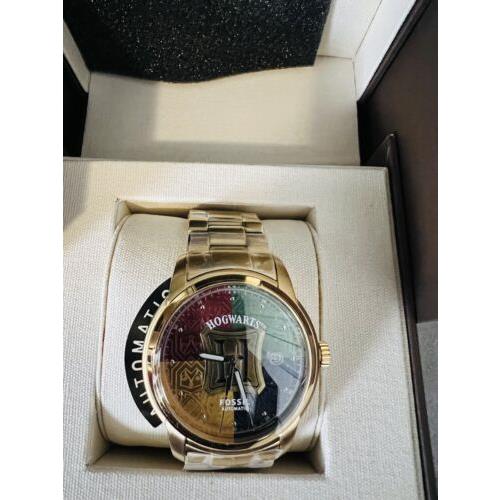 Fossil X Harry Potter Limited Edition Hogwarts Men`s Automatic Watch Gold LE117