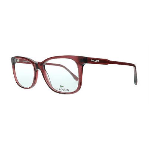 Lacoste L2870 615 Red Wine Modified Rectangle Eyeglasses