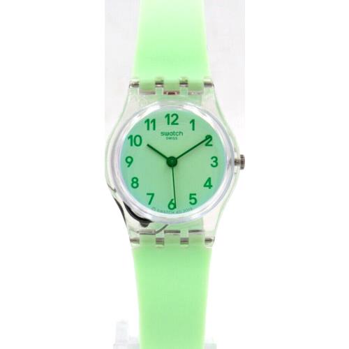 Swiss Swatch Essentials Casual Green Green Silicone Petite Watch 25mm LK397
