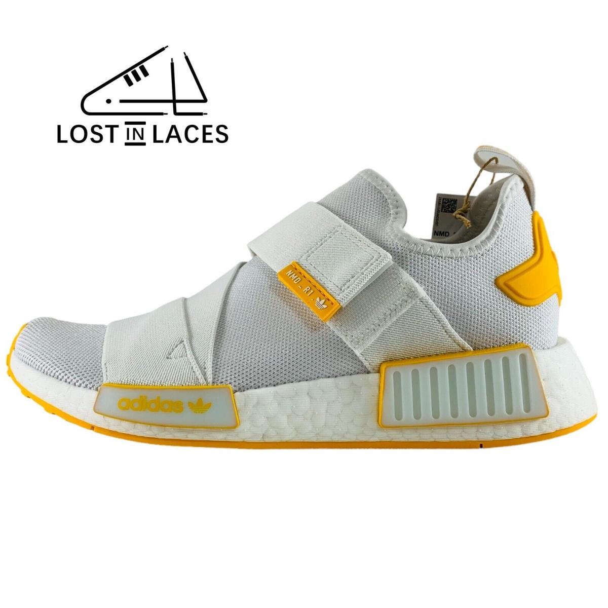 Adidas NMD_R1 Strap White Collegiate Gold Sneakers Shoes Women`s Sizes - White