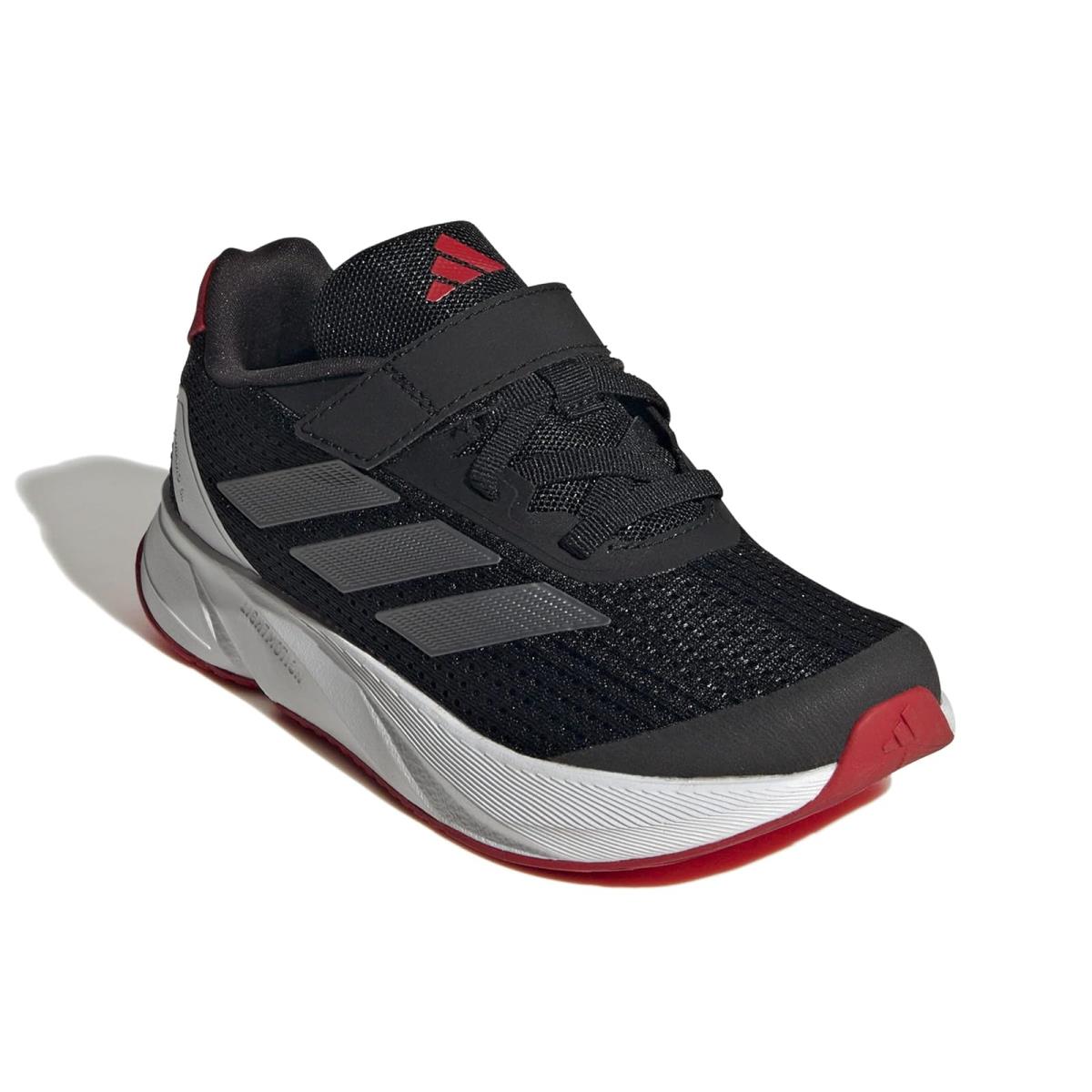 Children Unisex Shoes Adidas Kids Duramo SL Elastic Lace Little Kid/big Kid Core Black/Iron Metallic/Better Scarlet