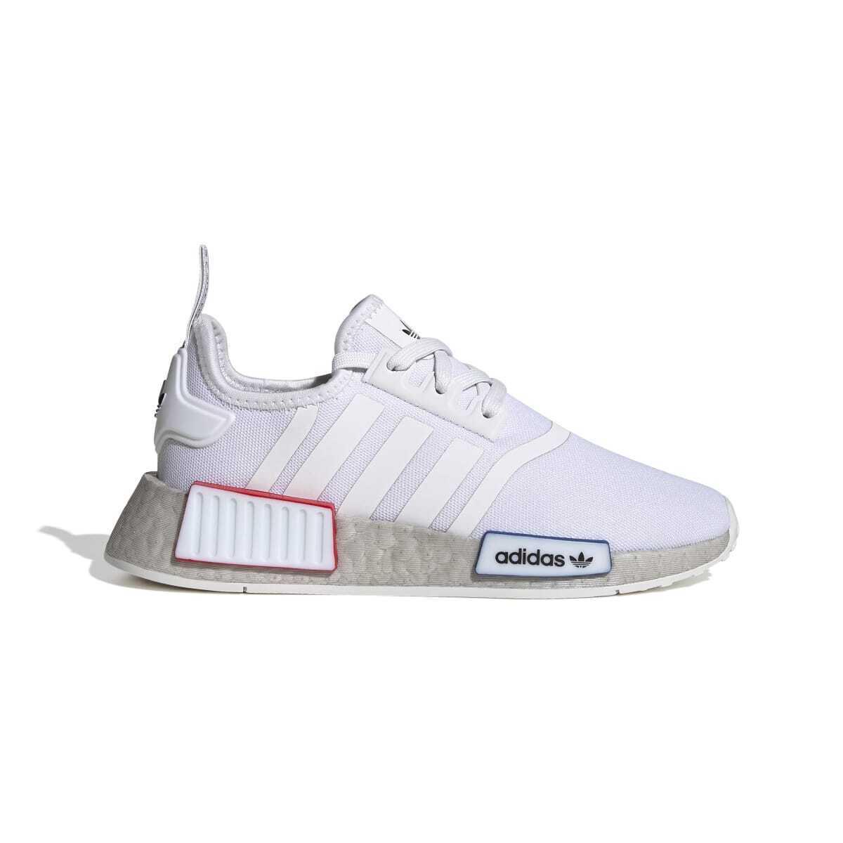 Adidas GY4279 NMD_R1 Jr`s Medium White/white/grey Mesh Running Shoes