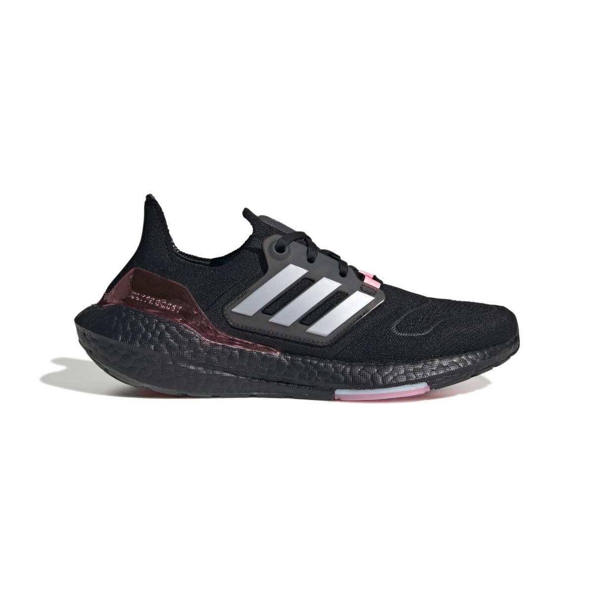 Adidas GX5928 Ultraboost 22 Wmn`s M Black/silver/pink Primeknit Running Shoes - Black/Silver/Pink