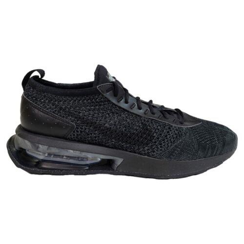 Nike Mens 9 12 Air Max Flyknit Racer Triple Black Gray Running Shoes FD2764-001