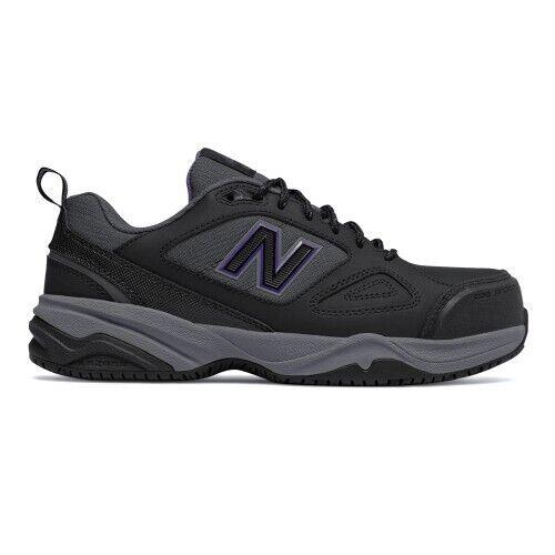 New Balance Women`s WID627R2 Steel Toe Work Shoe Black/purple EE